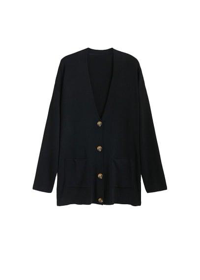 Mango Mango Buttoned Ribbed Cardigan