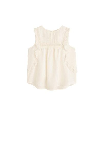 Mango Mango Modal Blond Lace Top