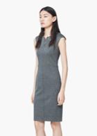 Mango Mango Herringbone Pattern Dress
