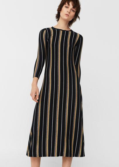 Mango Mango Mixed Striped Dress