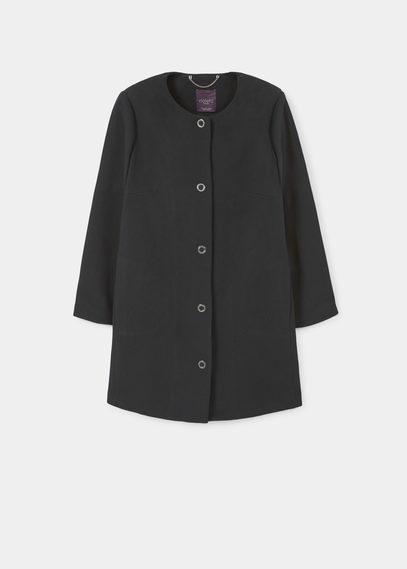 Violeta By Mango Violeta By Mango Studded Cotton Coat