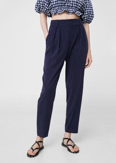 Mango Mango Tencel Straight Trousers