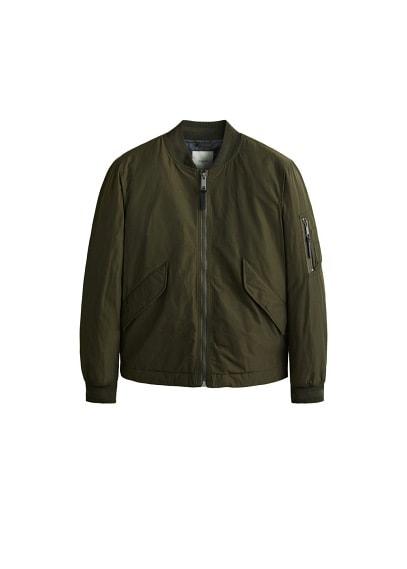 Mango Man Mango Man Pocket Quilted Bomber Jacket