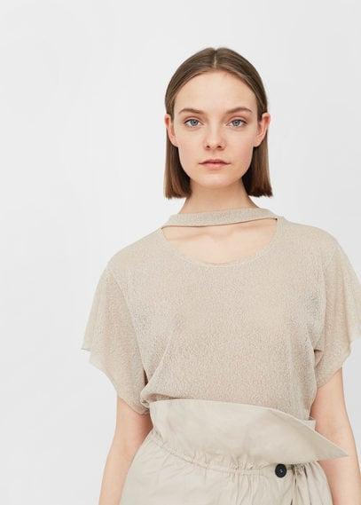 Mango Mango Open Detail T Shirt