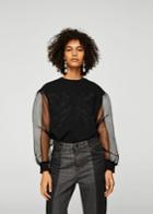 Mango Mango Contrast Panel T-shirt