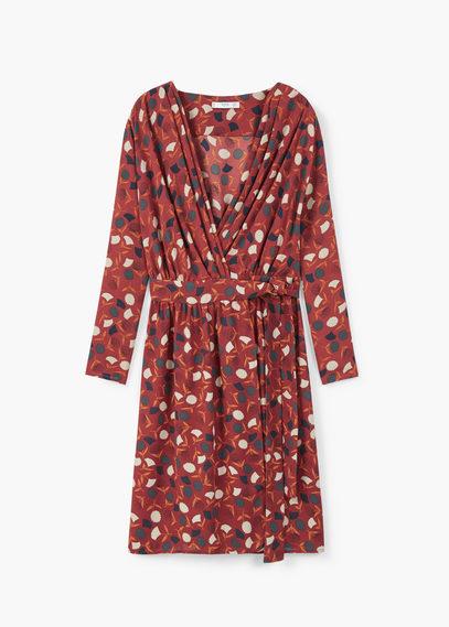 Mango Printed Bow Dress