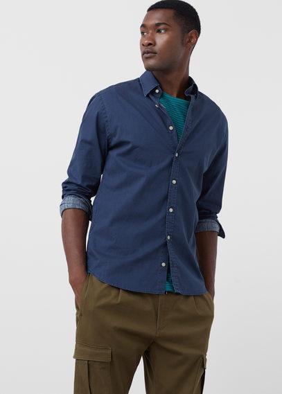 Mango Man Mango Man Slim-fit Herringbone Shirt