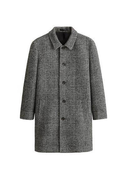 Mango Man Mango Man Prince Of Wales Checked Wool Coat