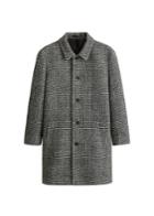 Mango Man Mango Man Prince Of Wales Checked Wool Coat