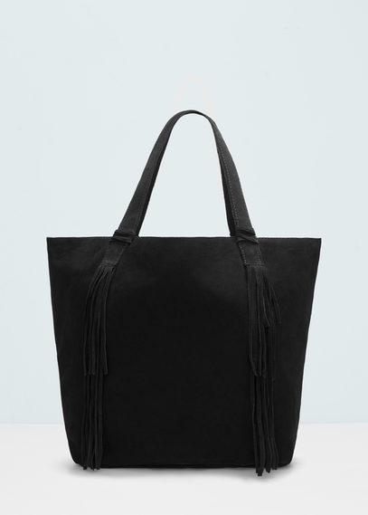 Mango Mango Suede Shopper Bag