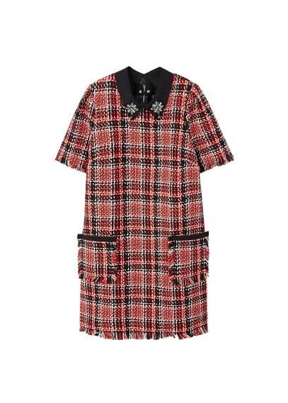 Violeta By Mango Violeta By Mango Check Tweed Dress