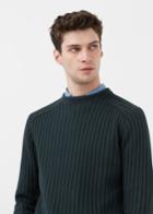 Mango Man Mango Man Ribbed Wool-blend Sweater