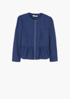 Mango Mango Peplum Cotton Jacket