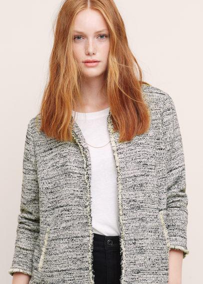 Violeta By Mango Violeta By Mango Bicolor Tweed Jacket