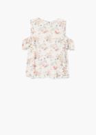 Mango Mango Ruffles Floral Blouse