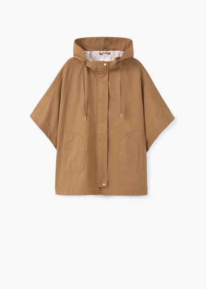 Mango Mango Cotton-blend Hooded Raincoat