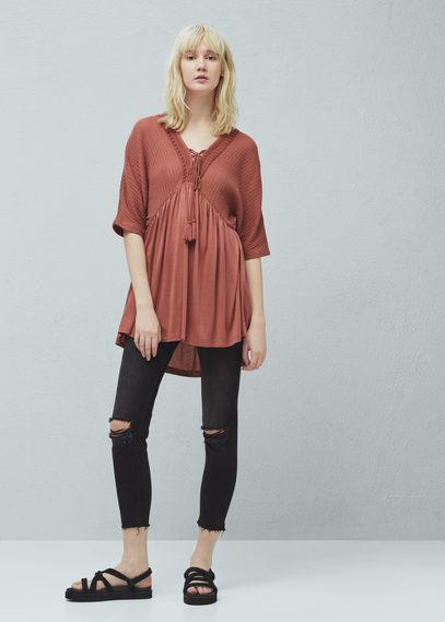 Mango Mango Contrast T Shirt