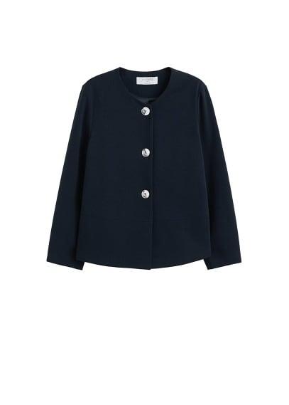 Violeta By Mango Violeta By Mango Contrasted Buttons Jacket