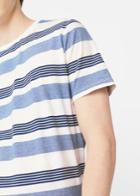 Mango Man Mango Man Striped Print T Shirt
