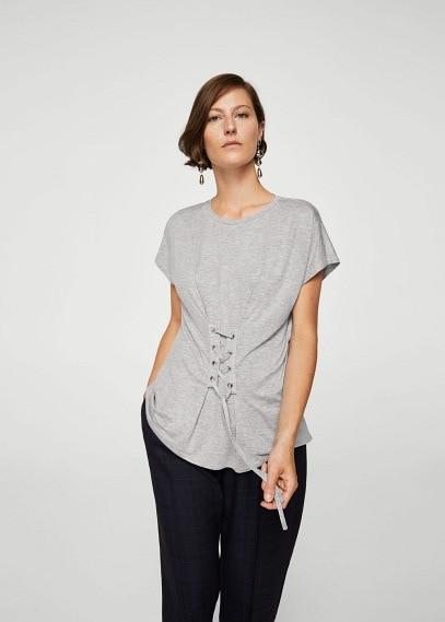 Mango Mango Corset Detail T-shirt