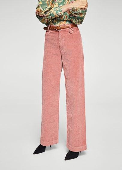 Mango Mango High-waist Corduroy Trousers