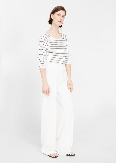 Mango Mango Striped Bicolor T-shirt