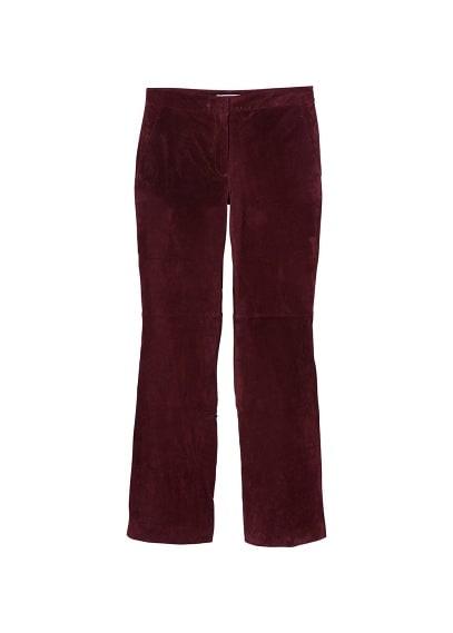 Mango Mango Flared Leather Trousers