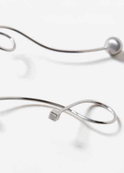 Mango Mango Slim Metal Earrings