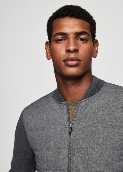 Mango Man Mango Man Combined Cotton Bomber Jacket