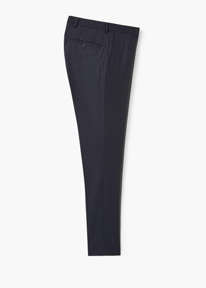 Mango Man Pinstripe Wool Suit Trousers