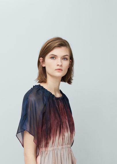 Mango Mango Printed Long Dress
