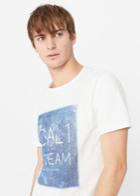 Mango Man Mango Man Printed Cotton T-shirt