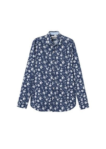 Mango Man Mango Man Floral Print Italian Fabric Shirt