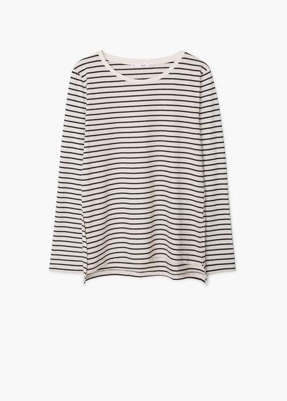 Mango Mango Striped Cotton T Shirt