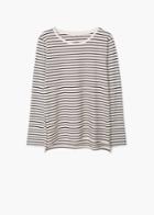 Mango Mango Striped Cotton T Shirt