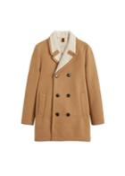 Mango Man Mango Man Faux Shearling-lined Lapel Coat