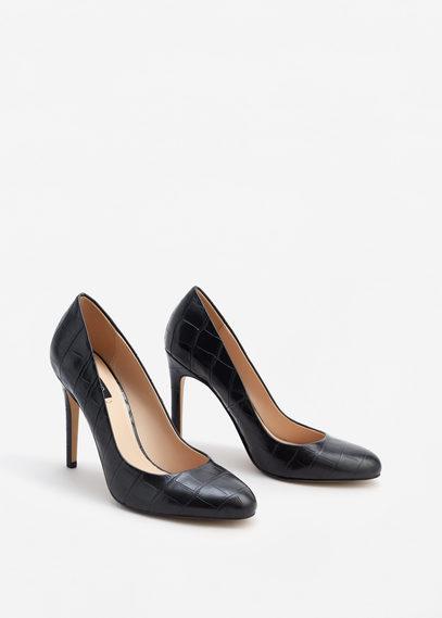 Mango Mango Embossed High Heel Shoes