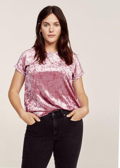 Violeta By Mango Violeta By Mango Velvet T-shirt