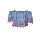 Violeta By Mango Violeta By Mango Off Shoulder Denim Blouse