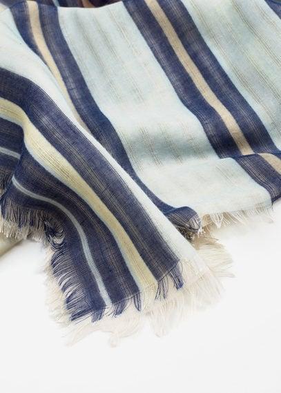 Mango Mango Stripes Lightweight Scarf