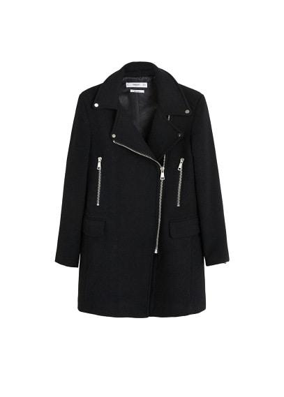 Mango Mango Zippers Detail Coat