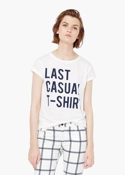 Mango Mango Printed Cotton T Shirt