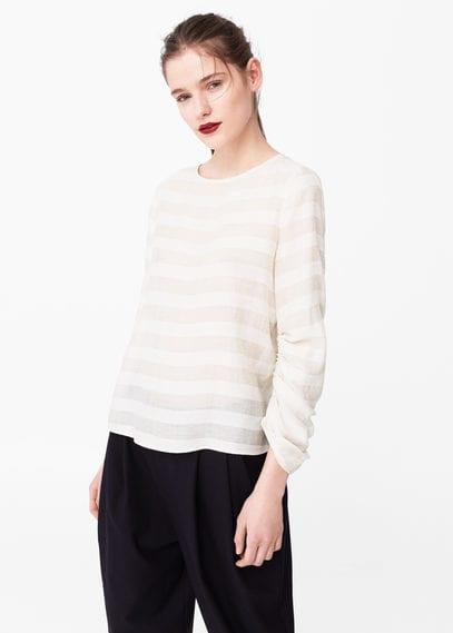 Mango Mango Semitransparent Linen-blend Blouse