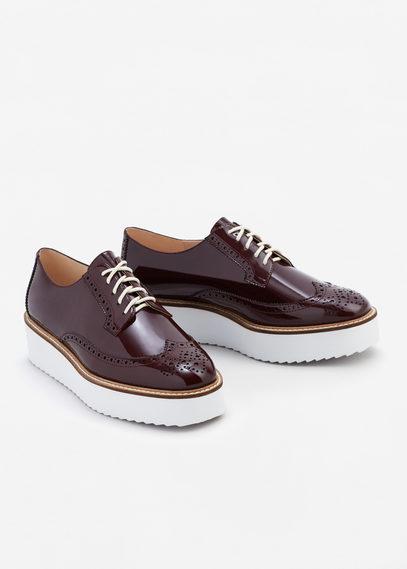Mango Mango Patent Effect Platform Blucher