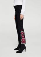 Mango Mango Embroidered Girlfriend Jeans