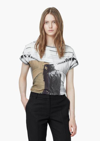 Mango Mango Printed Image T Shirt