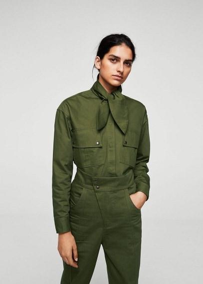 Mango Mango Asymmetric Fastening Trousers