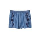 Violeta By Mango Violeta By Mango Embroidered Denim Short