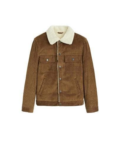Mango Man Mango Man Faux Shearling-lined Corduroy Jacket