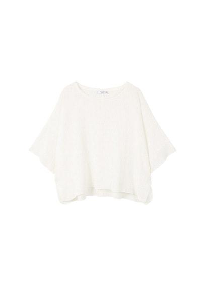 Mango Mango Textured Cotton T-shirt